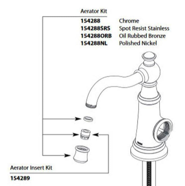 Moen - AERATOR SHELL AND INSERT SRS - Spot Resist Stainless