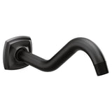 Curved Shower Arm with Wall Flange, Chrome