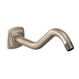 Curved Shower Arm with Wall Flange, Chrome