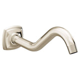 Curved Shower Arm with Wall Flange, Chrome