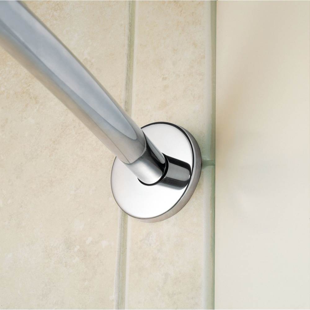 Brushed Nickel 5' Curved Shower Rod