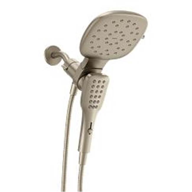 Moen - Brushed nickel eight-function 7'' diameter spray head standard with handshower - Brushed Nickel