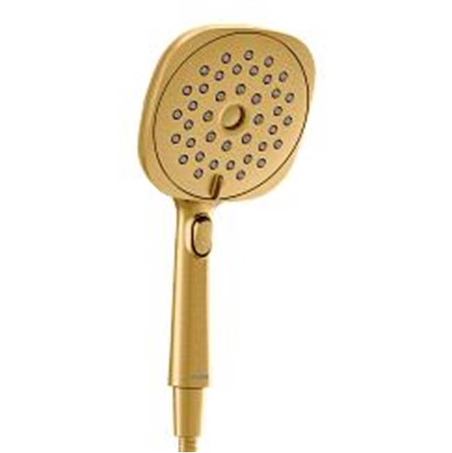 Moen - Brushed gold eight-function 5'' diameter spray head handshower - Brushed Gold