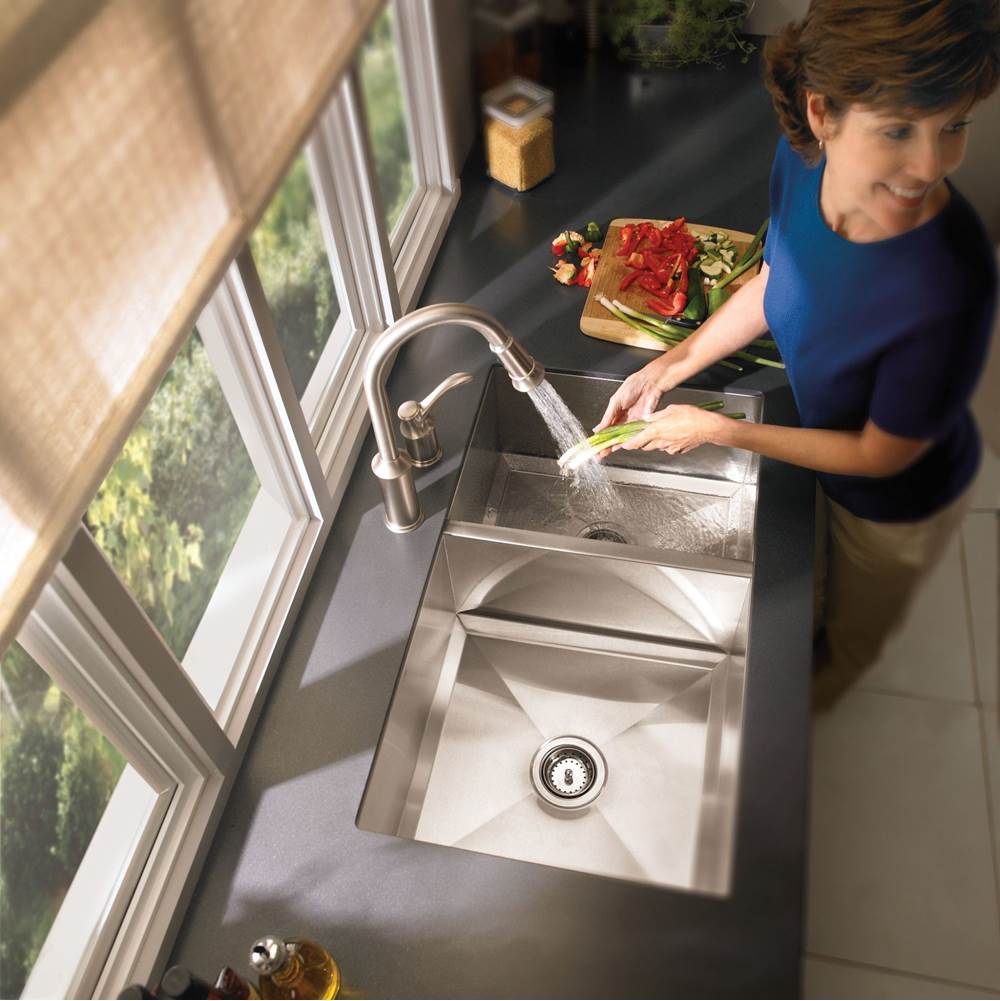1600 Series 16-Gauge Double Bowl Undermount Sink, Stainless Steel