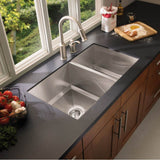 1600 Series 16-Gauge Double Bowl Undermount Sink, Stainless Steel