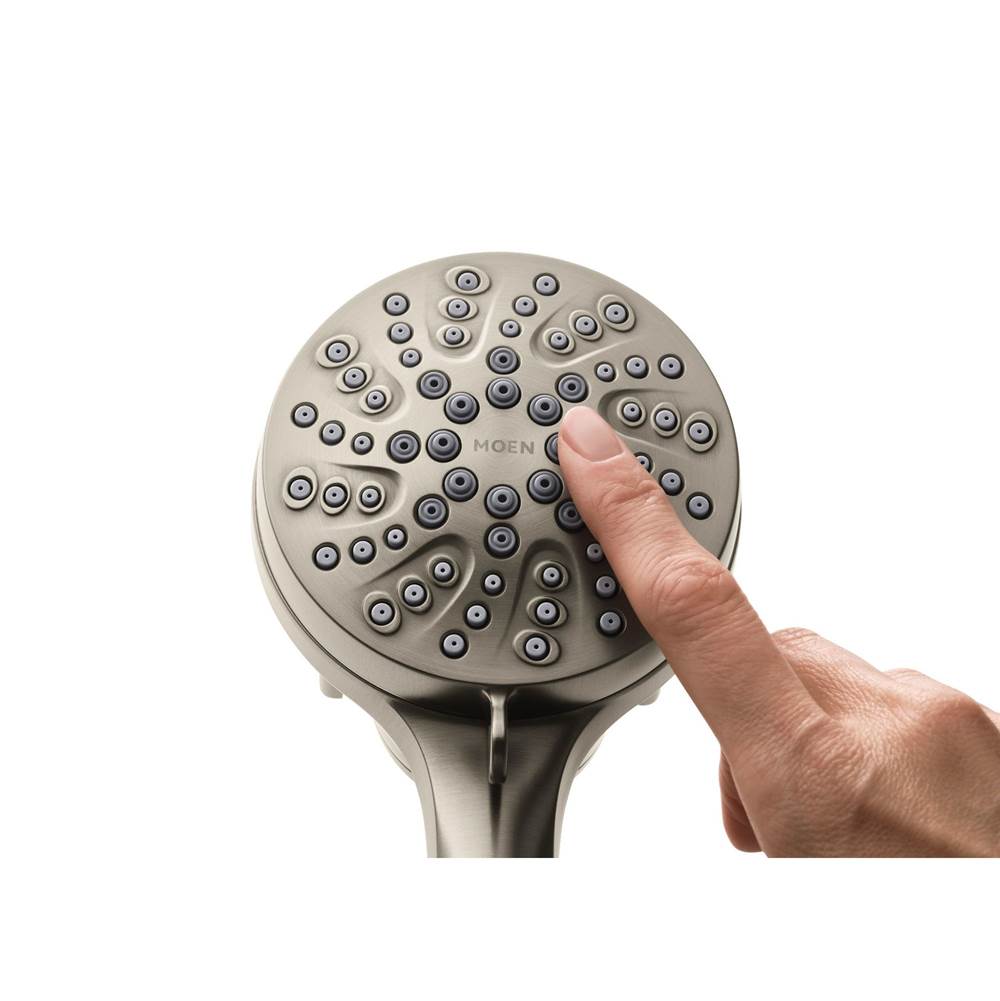 Engage Magnetix 4-Inch Six-Function Handheld Showerhead with Magnetic Docking System, Chrome