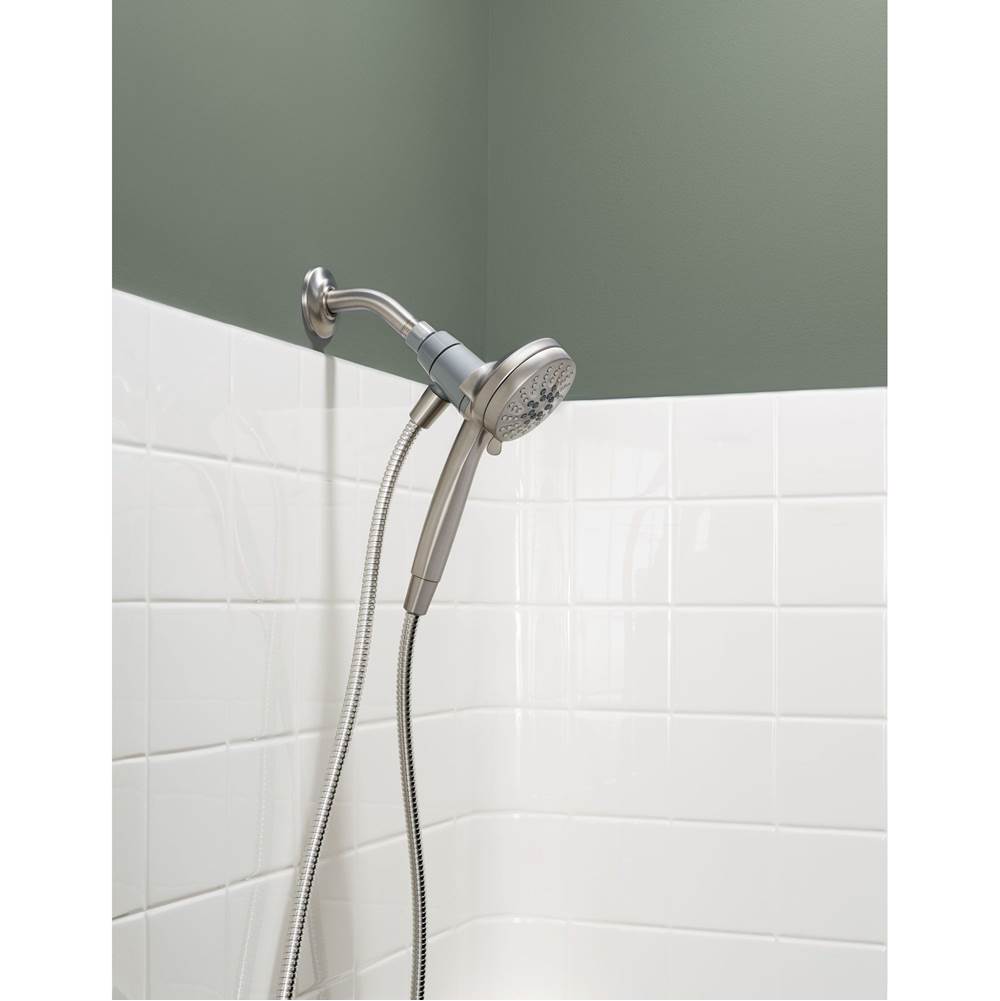 Engage Magnetix 4-Inch Six-Function Handheld Showerhead with Magnetic Docking System, Chrome