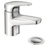 Chrome one-handle lavatory faucet