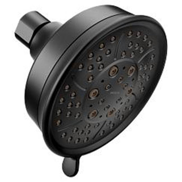 Moen - Matte Black Four-Function 4-3/8'' Diameter Spray Head Eco-Performance Showerhead - Matte Black