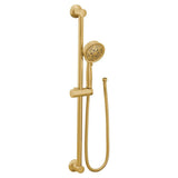 Eco-Performance Handheld Showerhead with 69-Inch-Long Hose Featuring 30-Inch Slide Bar, Brushed Gold