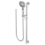 5-Function Massaging Handshower with Toggle Pause, Includes 30-Inch Slide Bar and 69-Inch Hose, Chrome