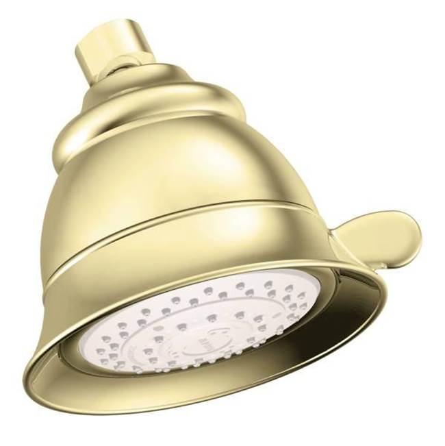 Moen - Polished brass four-function 4-13/16'' diameter spray head - Polished Brass