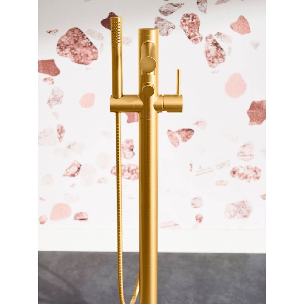 Align One-Handle Freestanding Floor Mount Tub Filler with Handshower, Chrome