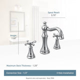 Weymouth 8 in. Widespread 2-Handle High-Arc Bathroom Faucet Trim Kit in Chrome (Valve Sold Separately)