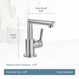 Arris One-Handle Single Hole Modern Bathroom Faucet, Chrome