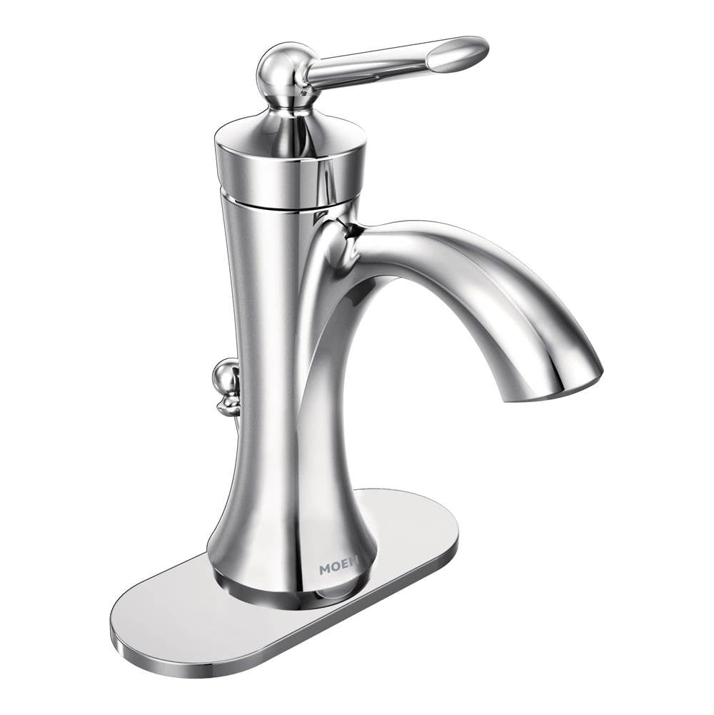Wynford One-Handle High-Arc Bathroom Faucet with Drain Assembly, Chrome