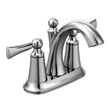 Chrome Two-Handle Bathroom Faucet, 5.50 x 8.13 x 10.13 inches