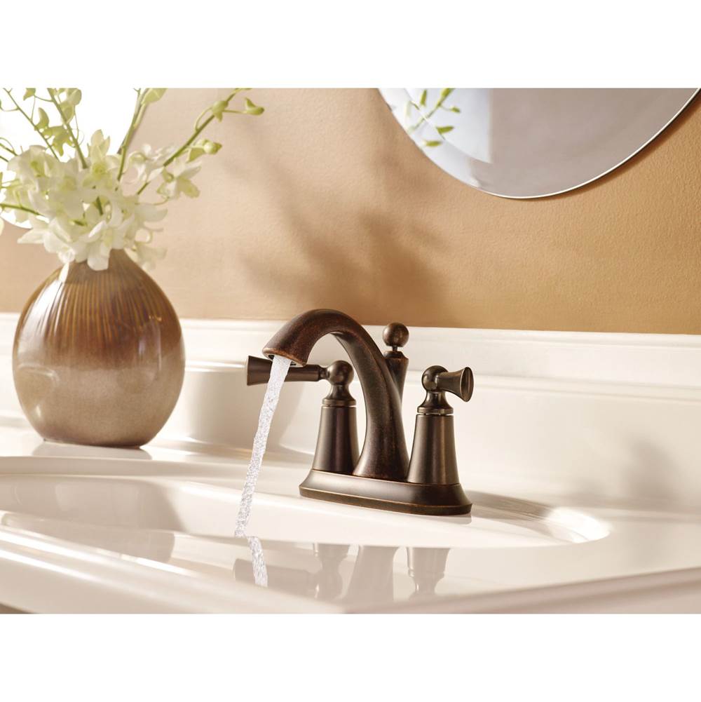 Chrome Two-Handle Bathroom Faucet, 5.50 x 8.13 x 10.13 inches
