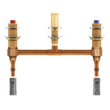 Two Handle Roman Tub Valve 10'' Centers Pex with 1/2'' Cpvc Adapters, Unfinished