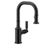 Moen - Matte Black One-Handle Pulldown Bar Faucet - Matte Black