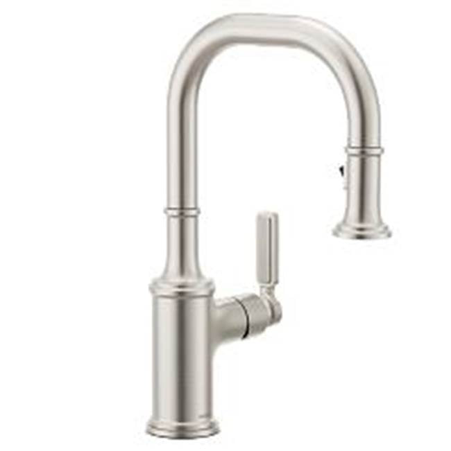 Moen - Spot Resist Stainless One-Handle Pulldown Bar Faucet - Spot Resist Stainless