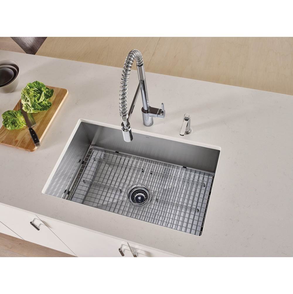 Rear Drain Bottom Sink Grid 29'' X 16'', Stainless Steel