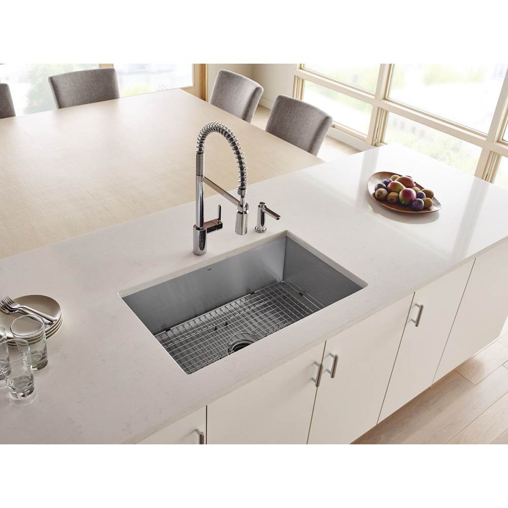 Rear Drain Bottom Sink Grid 29'' X 16'', Stainless Steel