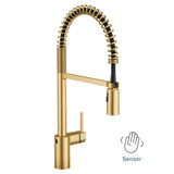Moen 5923EWC Align Motionsense Wave Sensor Touchless One Handle Pre-Rinse Spring Kitchen Faucet, Brushed Gold