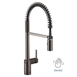 Moen 5923EWC Align Motionsense Wave Sensor Touchless One Handle Pre-Rinse Spring Kitchen Faucet, Brushed Gold