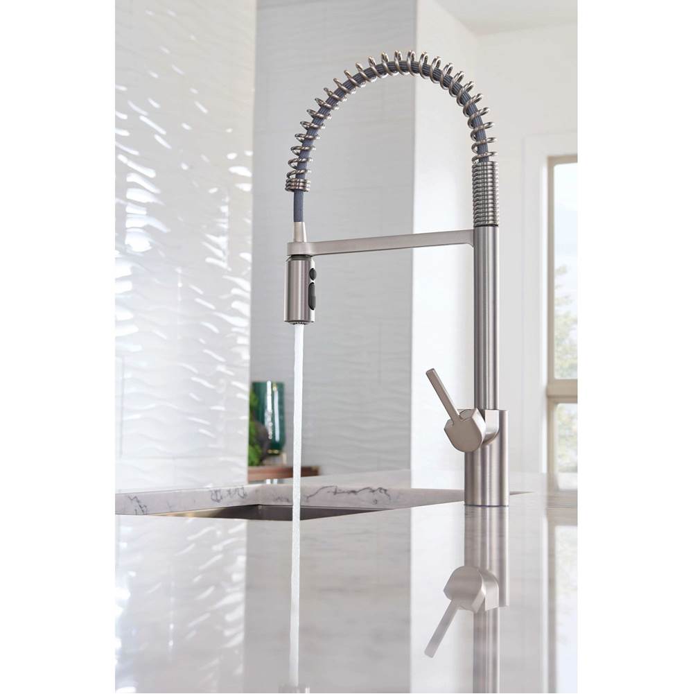 Align One Handle Pre-Rinse Spring Pulldown Kitchen Faucet with Power Boost, Chrome