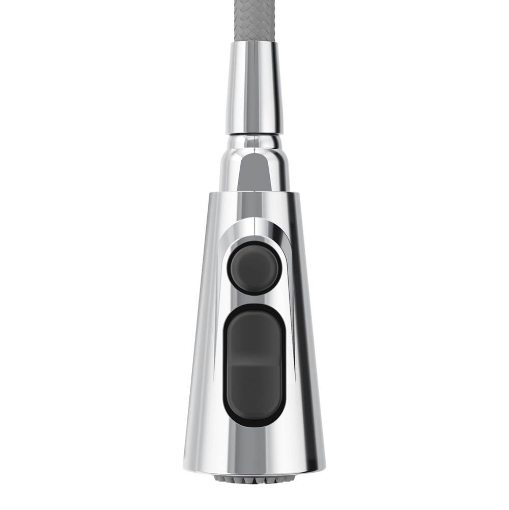 Sleek One Handle Pre-Rinse Spring Pulldown Kitchen Faucet with Power Boost, Chrome
