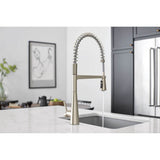 Sleek One Handle Pre-Rinse Spring Pulldown Kitchen Faucet with Power Boost, Chrome