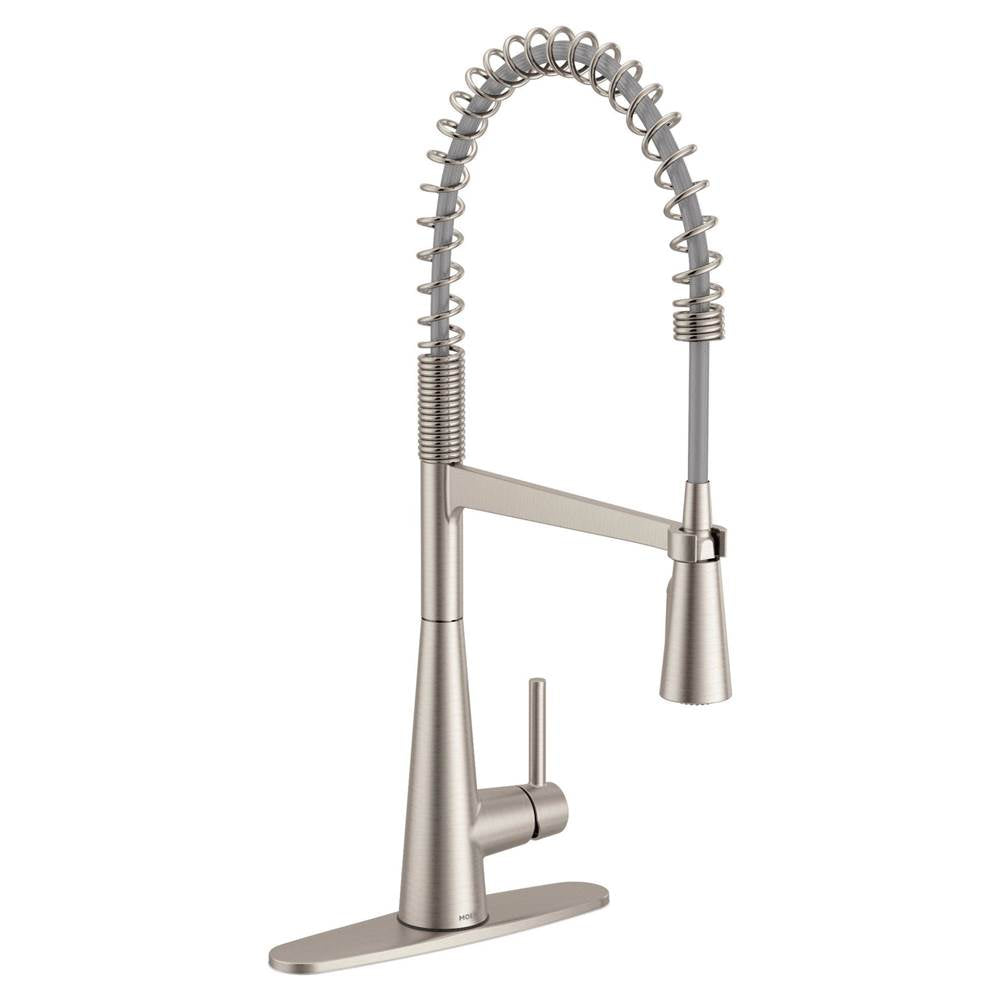 Sleek One Handle Pre-Rinse Spring Pulldown Kitchen Faucet with Power Boost, Chrome