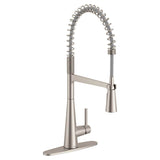 Sleek One Handle Pre-Rinse Spring Pulldown Kitchen Faucet with Power Boost, Chrome