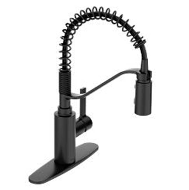 Moen - Matte Black One-Handle Pulldown Kitchen Faucet - Matte Black