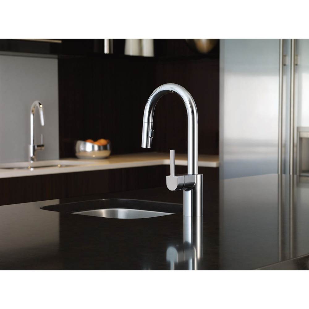 Align One-Handle Pulldown Bar Faucet with Power Clean featuring Reflex, Chrome