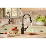 Brantford One-Handle High-Arc Pulldown Bar Faucet with Reflex and Power Clean, Oil Rubbed Bronze