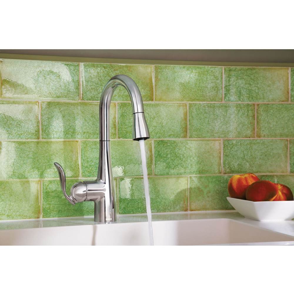 Arbor One-Handle High Arc Pulldown Single Mount Bar Faucet with Reflex, Chrome