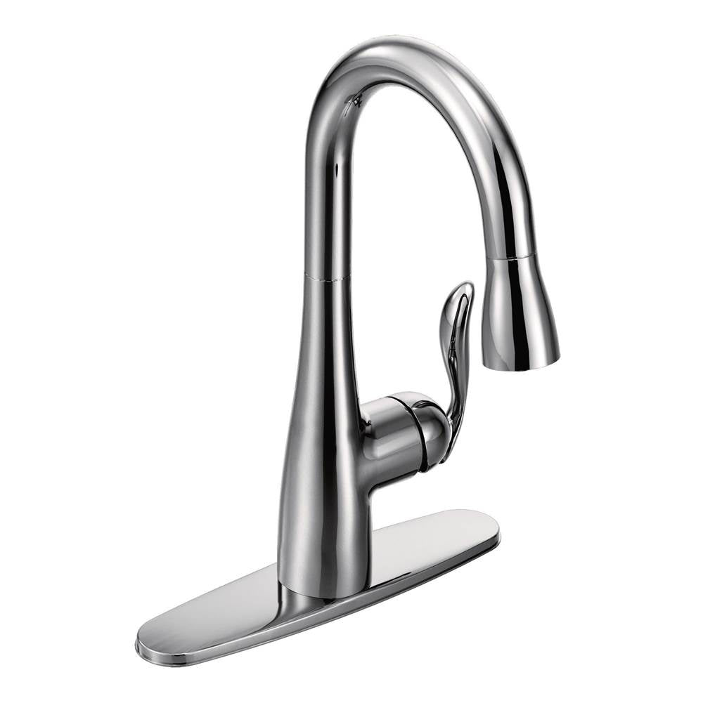 Arbor One-Handle High Arc Pulldown Single Mount Bar Faucet with Reflex, Chrome