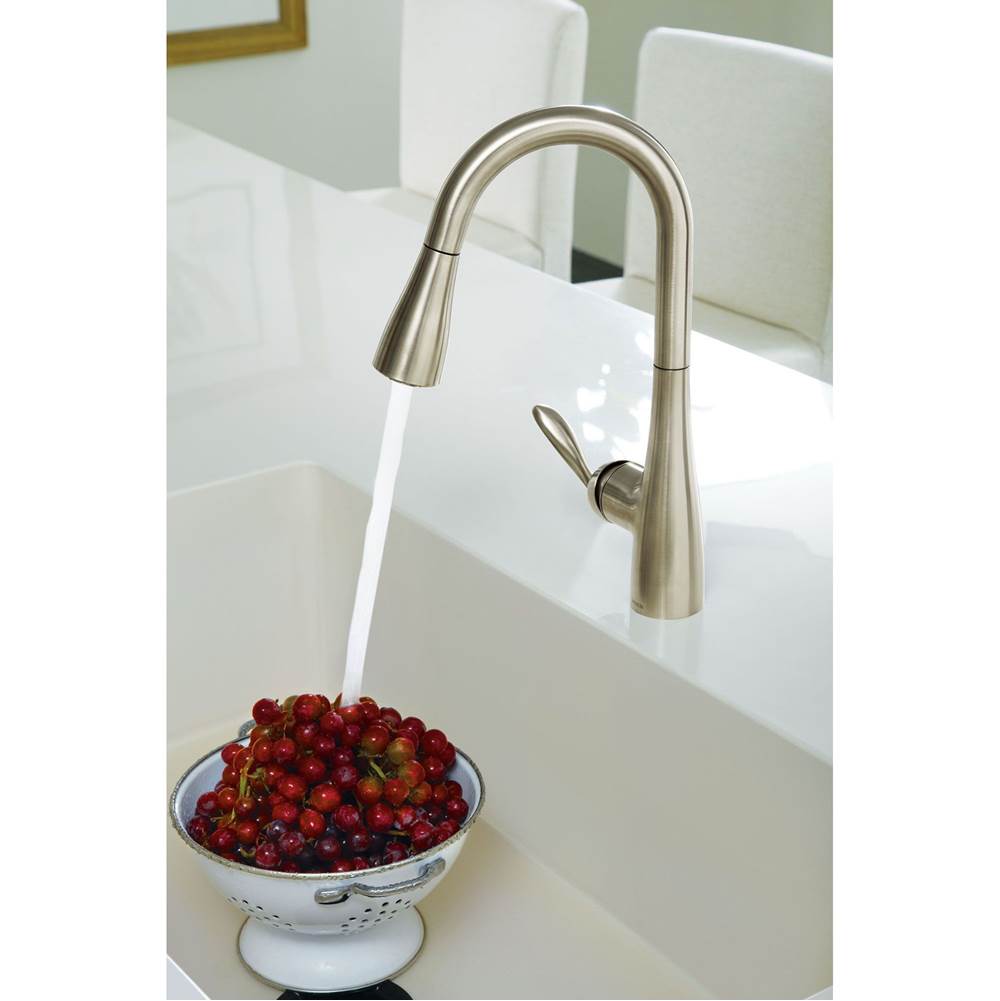 Arbor One-Handle High Arc Pulldown Single Mount Bar Faucet with Reflex, Chrome