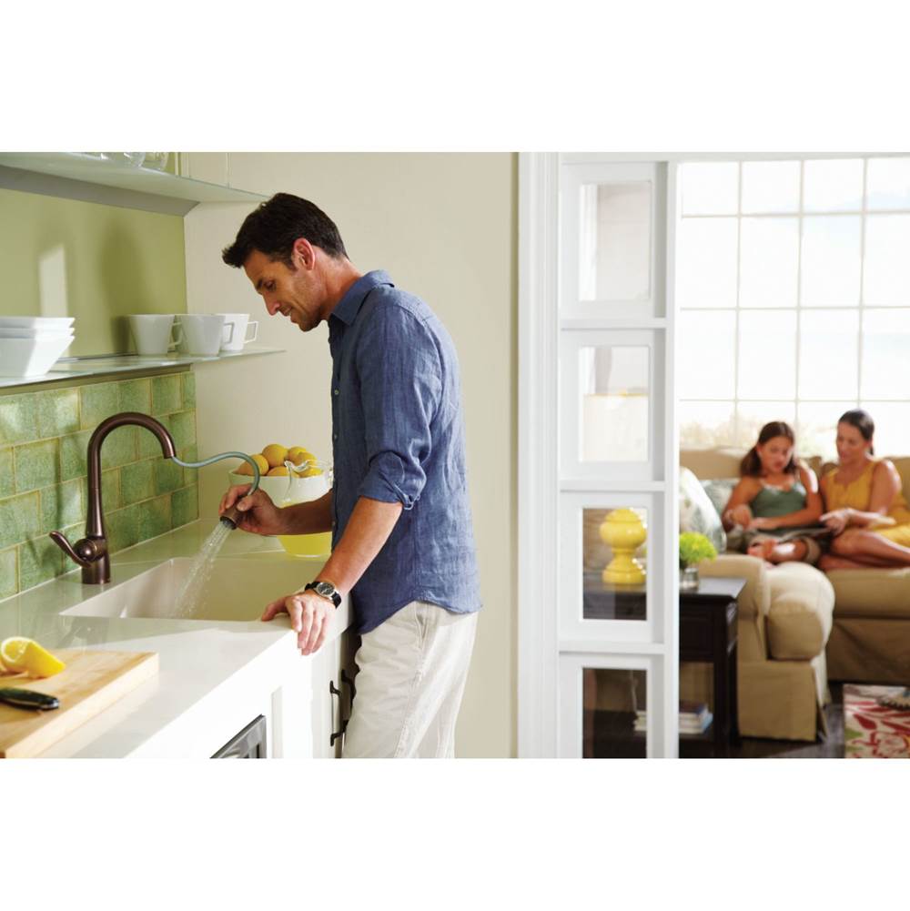 Arbor One-Handle High Arc Pulldown Single Mount Bar Faucet with Reflex, Chrome