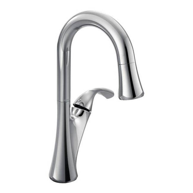 Moen - Chrome one-handle pulldown bar faucet - Chrome