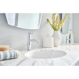 Gibson One-Handle Single Hole Modern Bathroom Sink Faucet with Optional Deckplate, Chrome