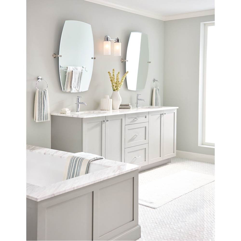 Gibson One-Handle Single Hole Modern Bathroom Sink Faucet with Optional Deckplate, Chrome