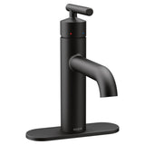 Gibson One-Handle Single Hole Modern Bathroom Sink Faucet with Optional Deckplate, Chrome