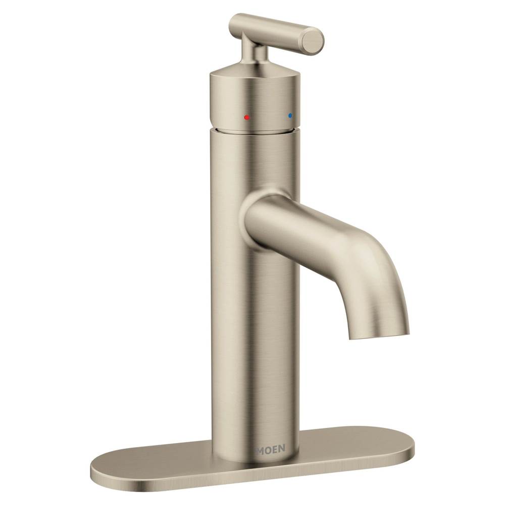 Gibson One-Handle Single Hole Modern Bathroom Sink Faucet with Optional Deckplate, Chrome