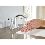 Glyde Two-Handle High Arc Centerset Bathroom Faucet, Chrome