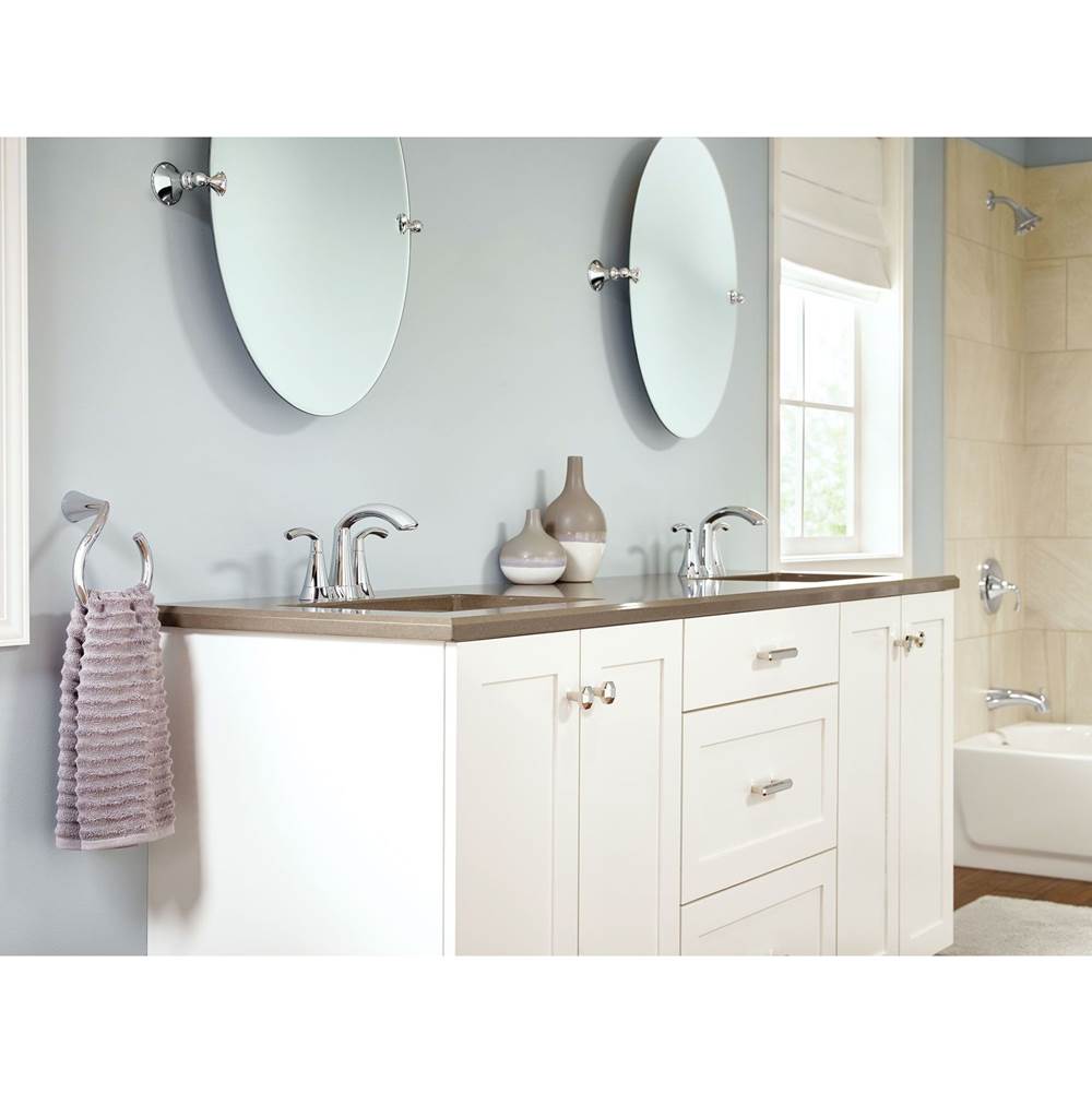 Glyde Two-Handle High Arc Centerset Bathroom Faucet, Chrome