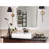 Glyde Two-Handle High Arc Centerset Bathroom Faucet, Chrome