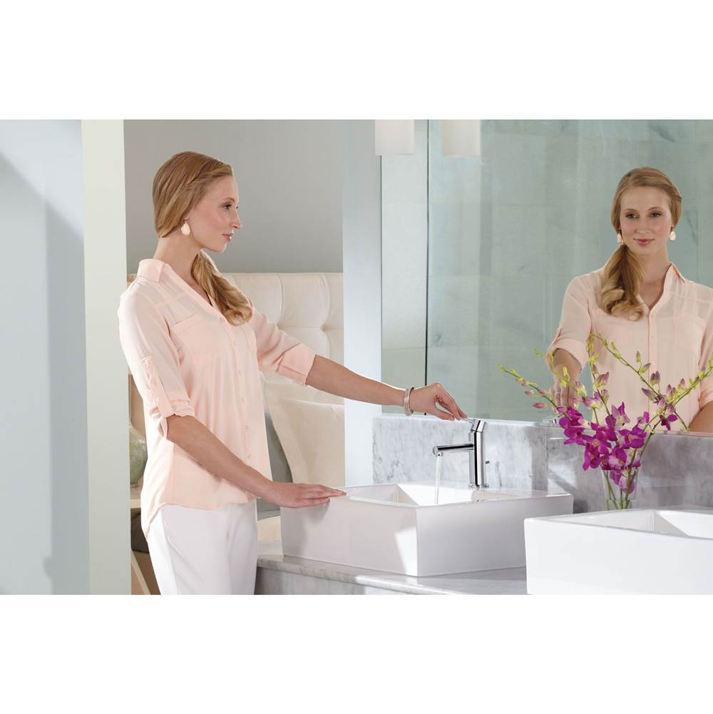 Align One-Handle Modern Bathroom Faucet with Drain Assembly and Optional Deckplate, Chrome